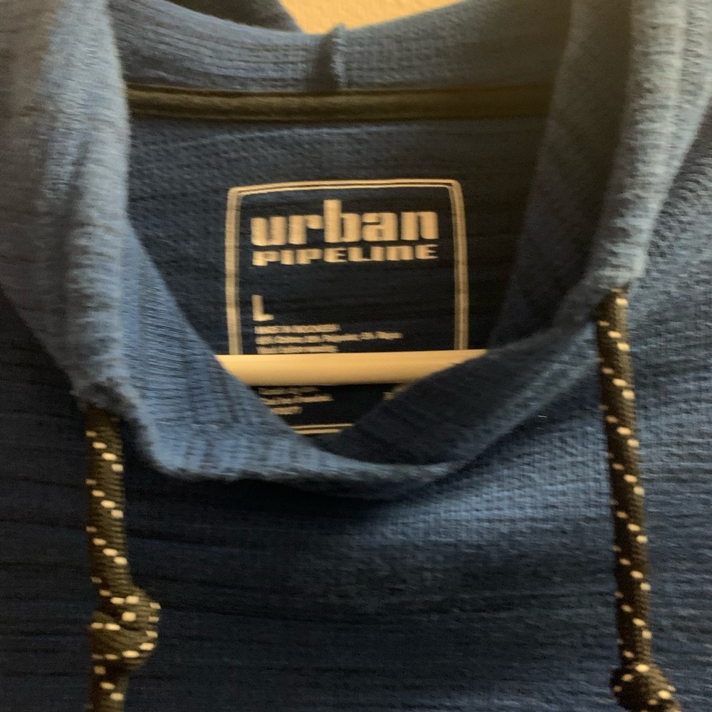 Urban Pipeline Navy Hoodie with Black Drawstrings - Picture 2 of 6